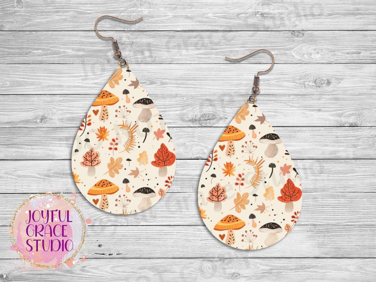 Whimsical Autumn Mushroom Earrings