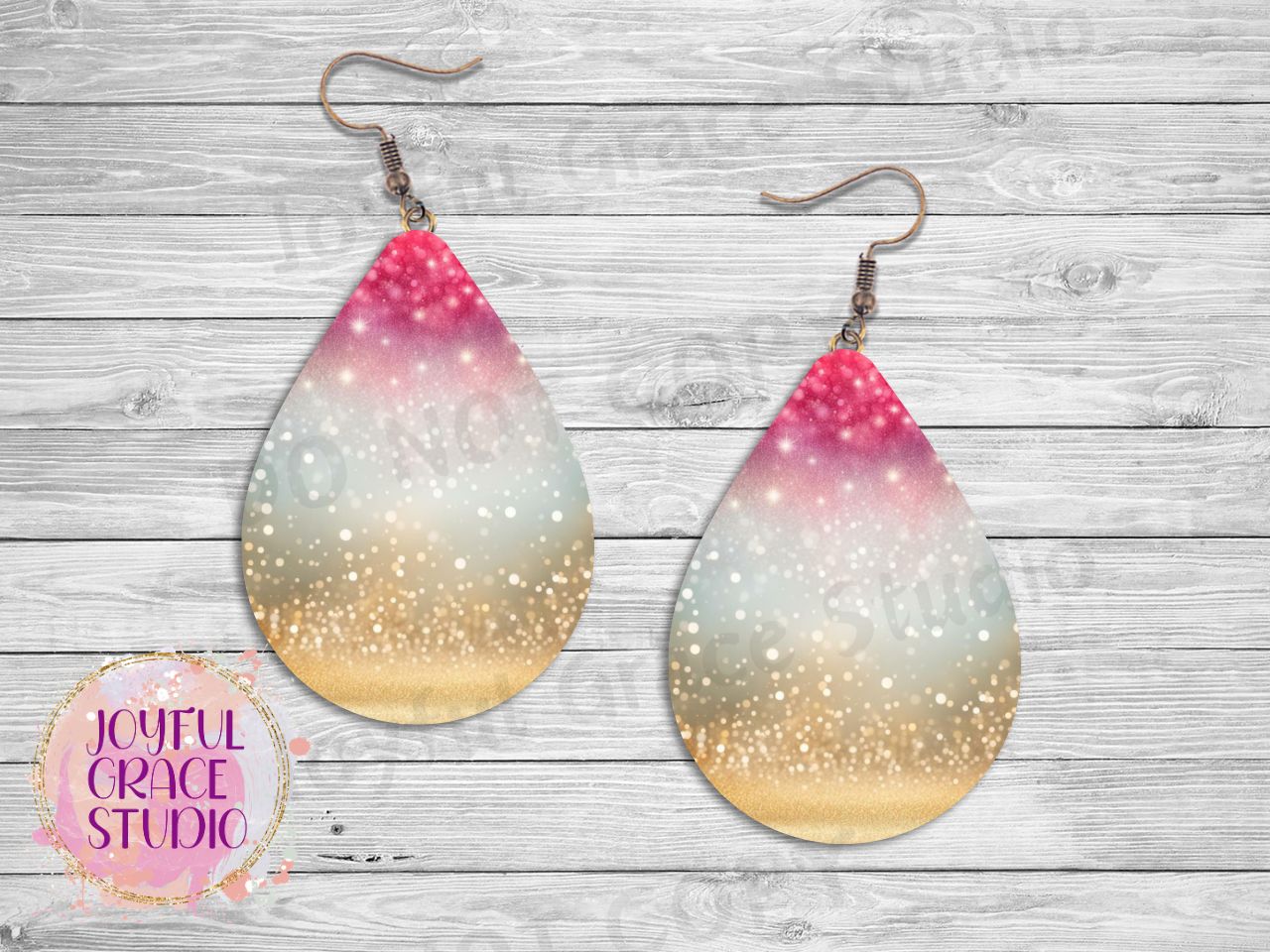 Christmas Inspired Glitter Earrings