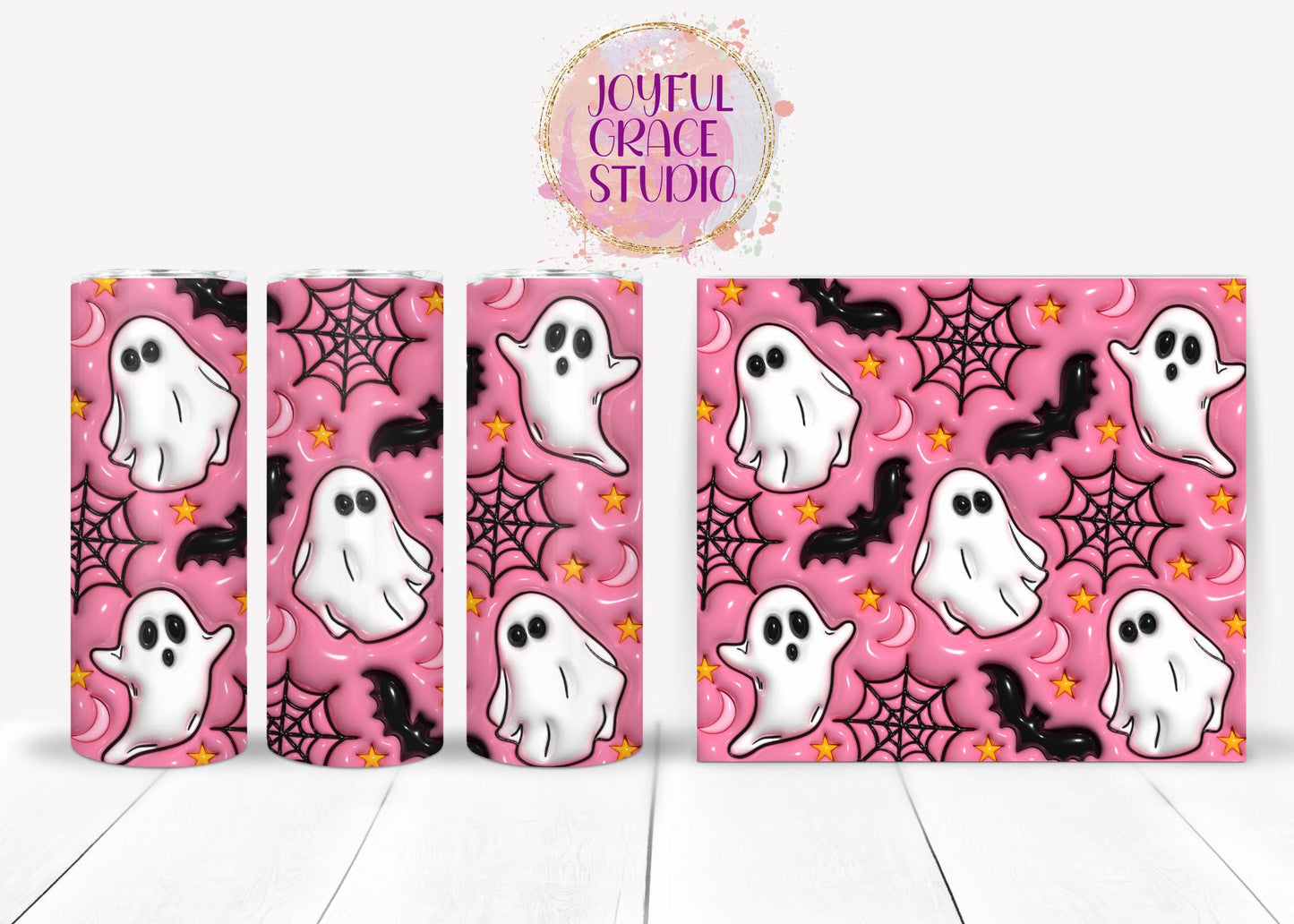 Pink Puff Ghosts Tumbler