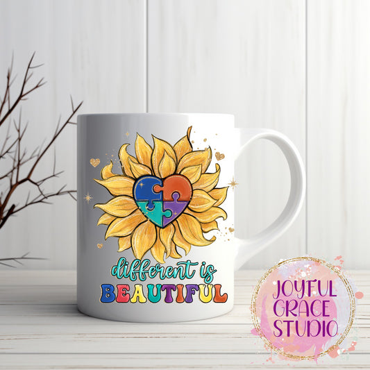 Different is Beautiful Autism Awareness Mug