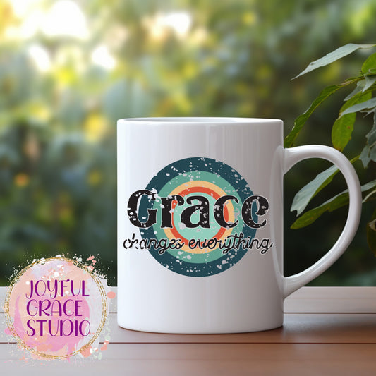 Grace Changes Everything Retro Mug