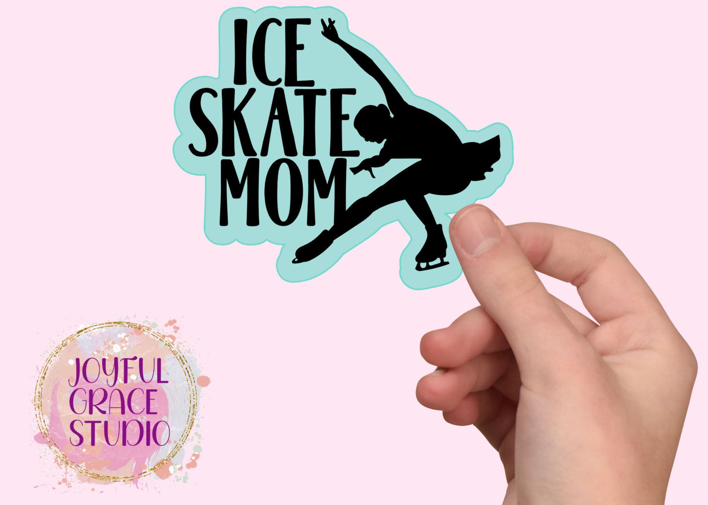 Ice Skate Mom Decal