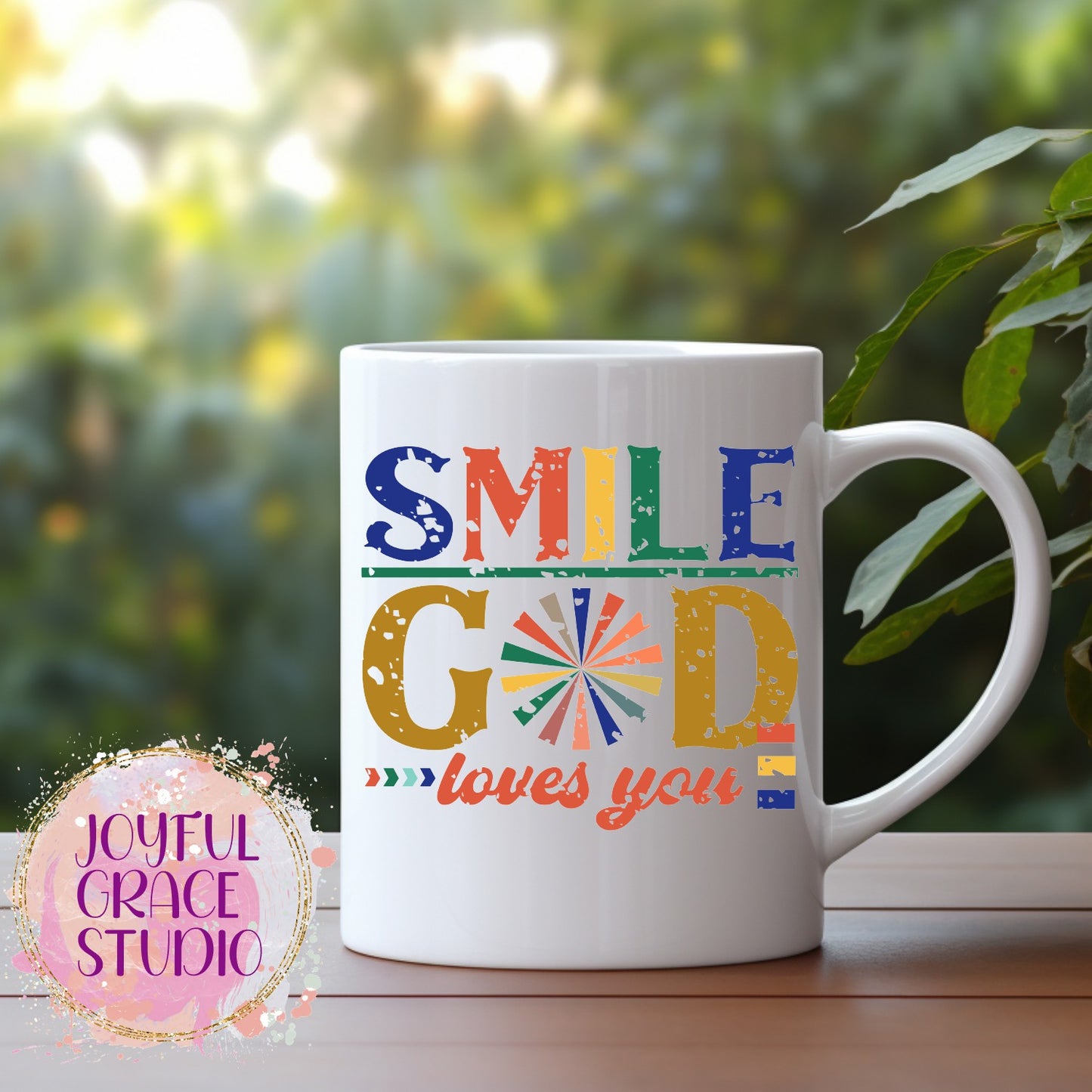 Smile God Loves You Retro Mug